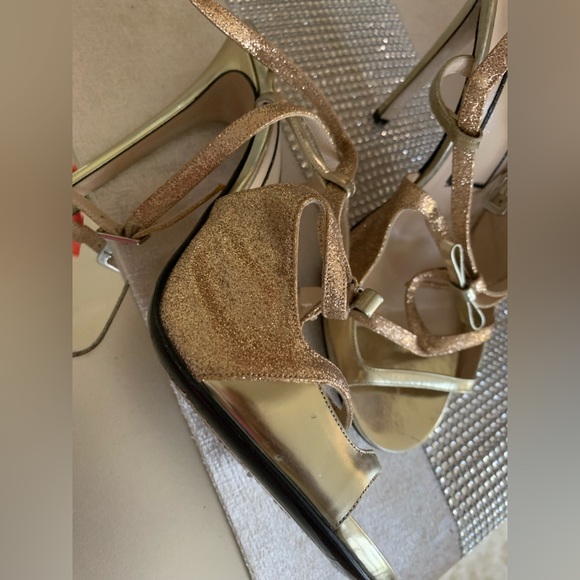 No. 21 GOLD COATED CUTOUT SANDALS SIZE 9 👠👠👠🔥🔥🔥🔥 - Picture 12 of 15